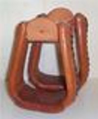 Leather Covered 3" Roper Stirrup